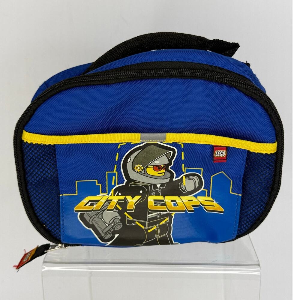 LEGO City Cops Insulated Lunch Bag Blue Black Kids Soft Cooler
